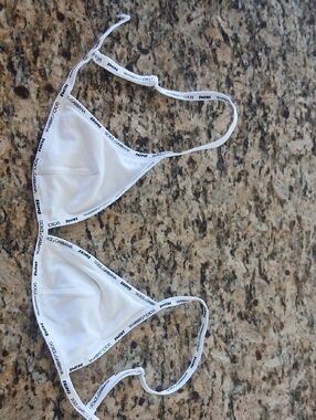 Skims Dolce & Gabbana White Triangle Bikini Top